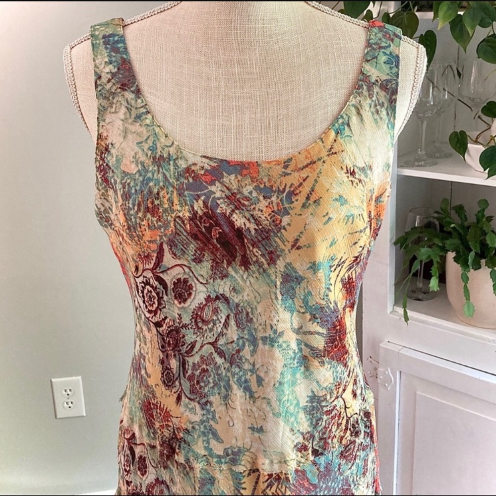 Nine West Boho Floral Lined Dress - Picture 3 of 7